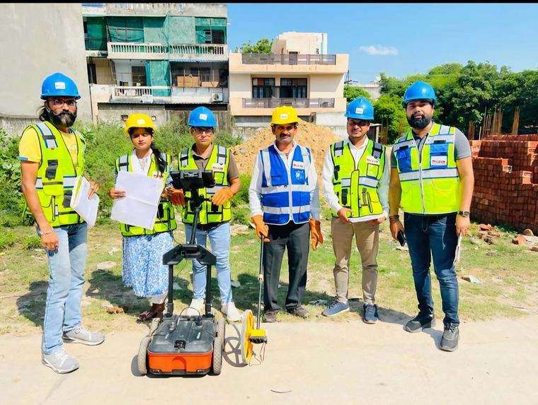 GPR survey team on site